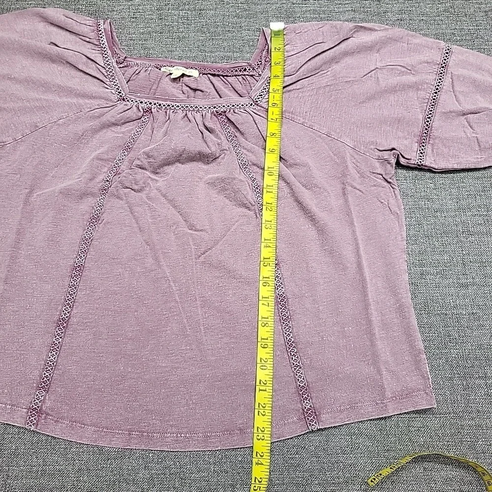 Indigo Thread Co Womens Cotton Dressy Blouse Top Large Size Mauve